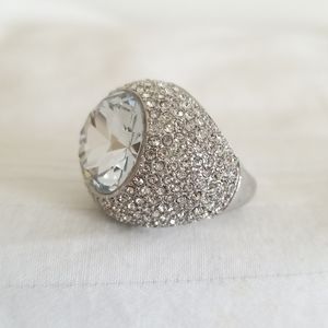 Juicy Couture Silver Chunky Rhinestone Ring